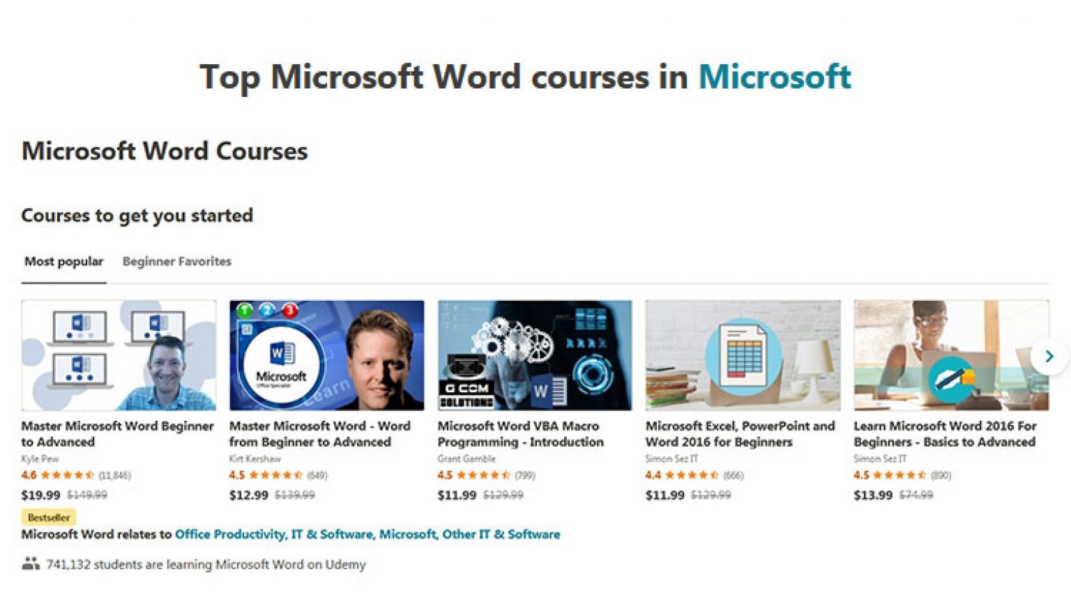 udemy free microsoft word courses