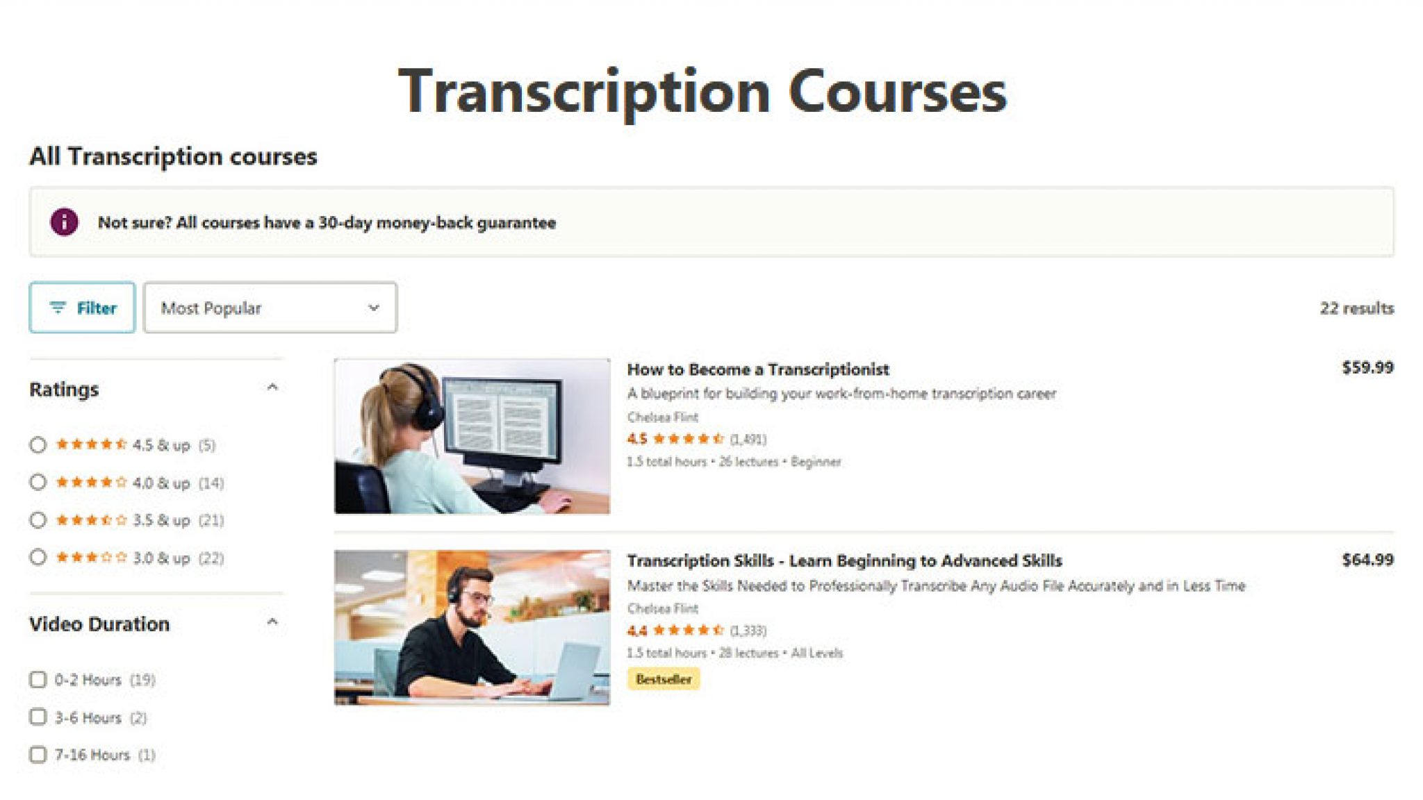 10+ Best Udemy Transcription Courses with Certificates 2021